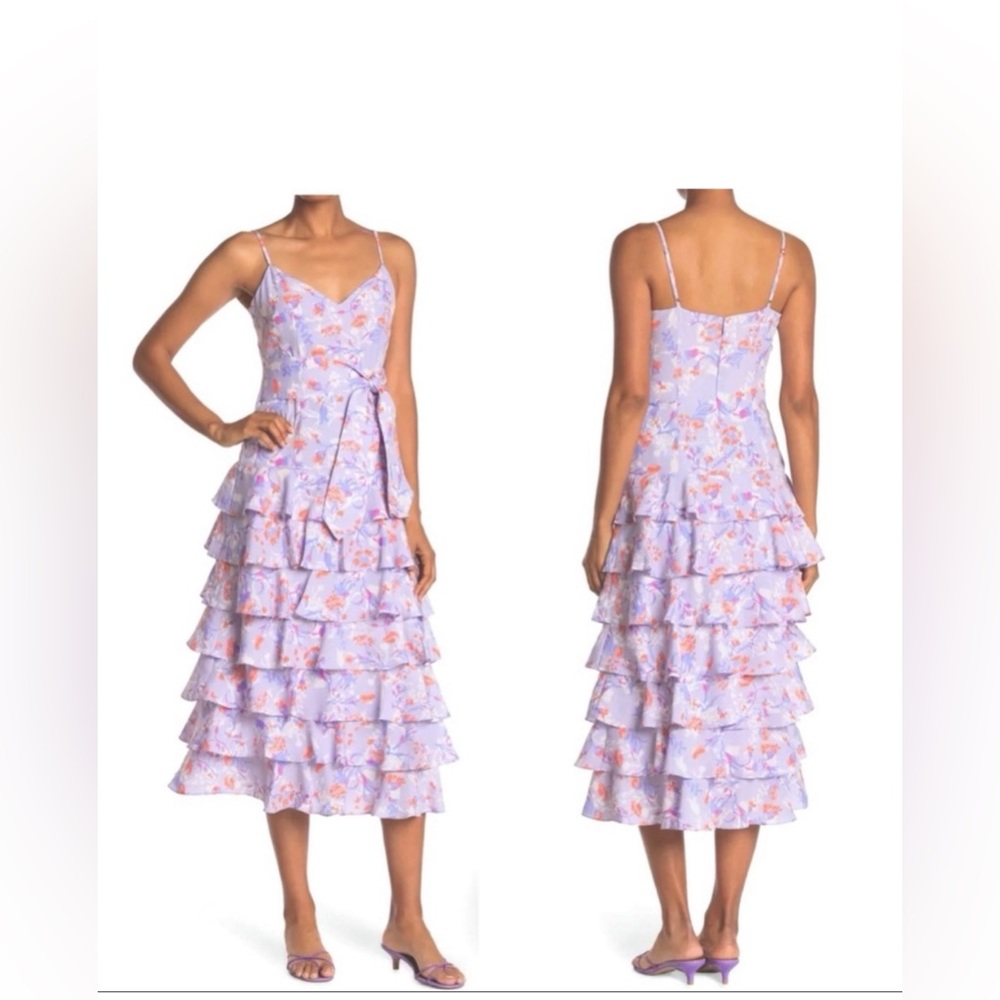 Likely Ariel’s floral printed ruffle midi dress size 6